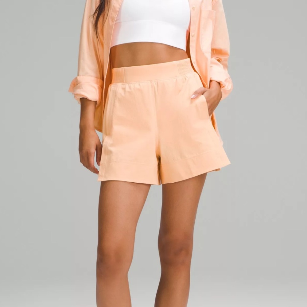 lululemon athletica High-Waist Peach Shorts